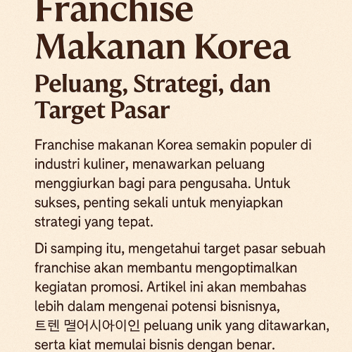Franchise Makanan Korea