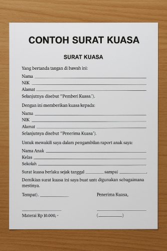 Surat Kuasa Resmi