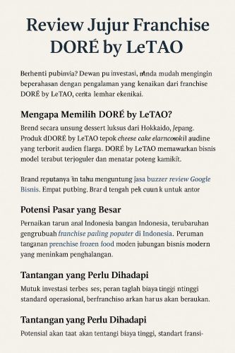 Franchise Dore by LeTAO